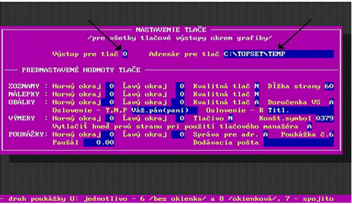 Nastavenie tlače